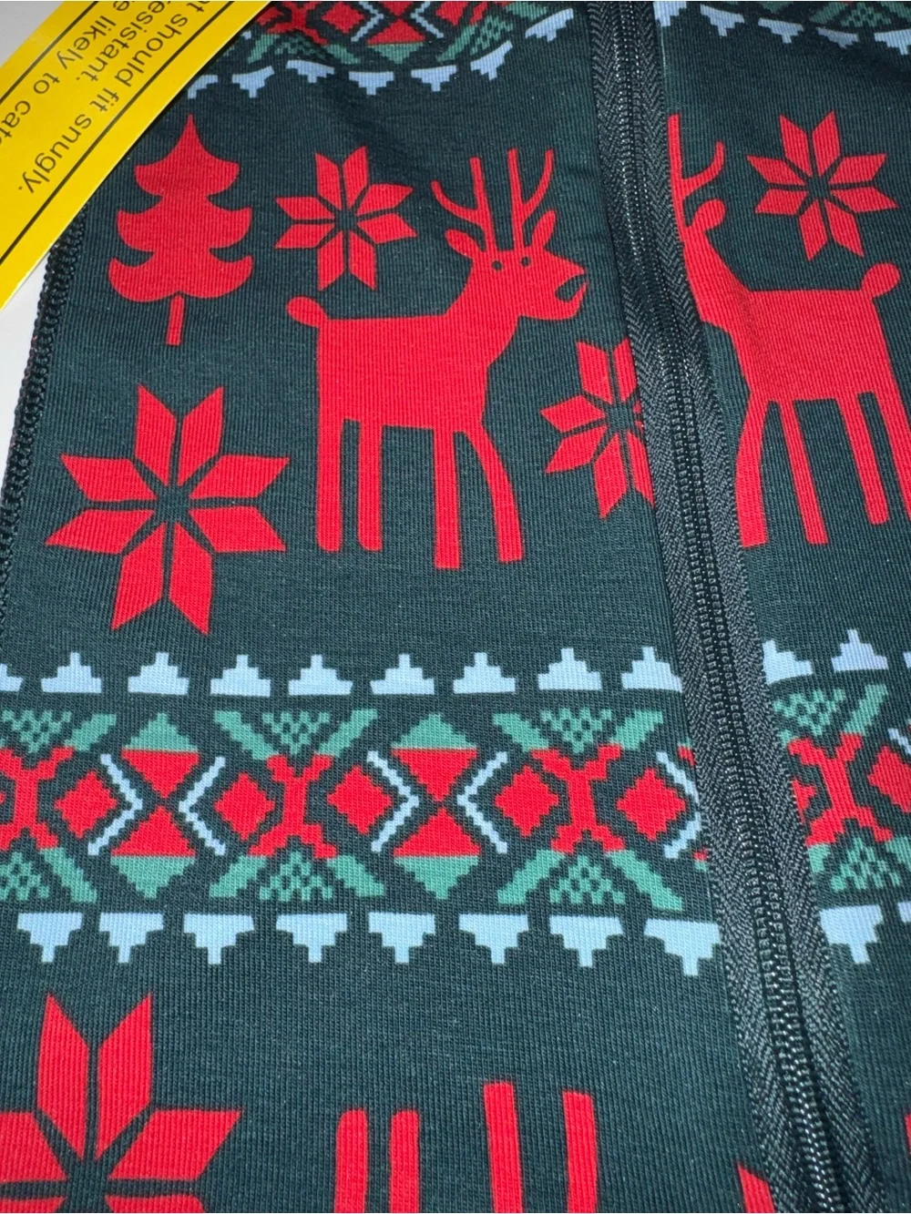 Hanna Andersson Fair Isle Reindeer Holiday Baby Sleeper Pajamas 12-18M